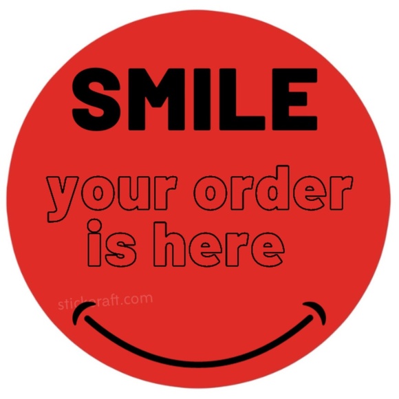 Smile Your Order Is Here Stickers - Round Packaging Labels - 100 Pcs Pack - Picture 8 of 13